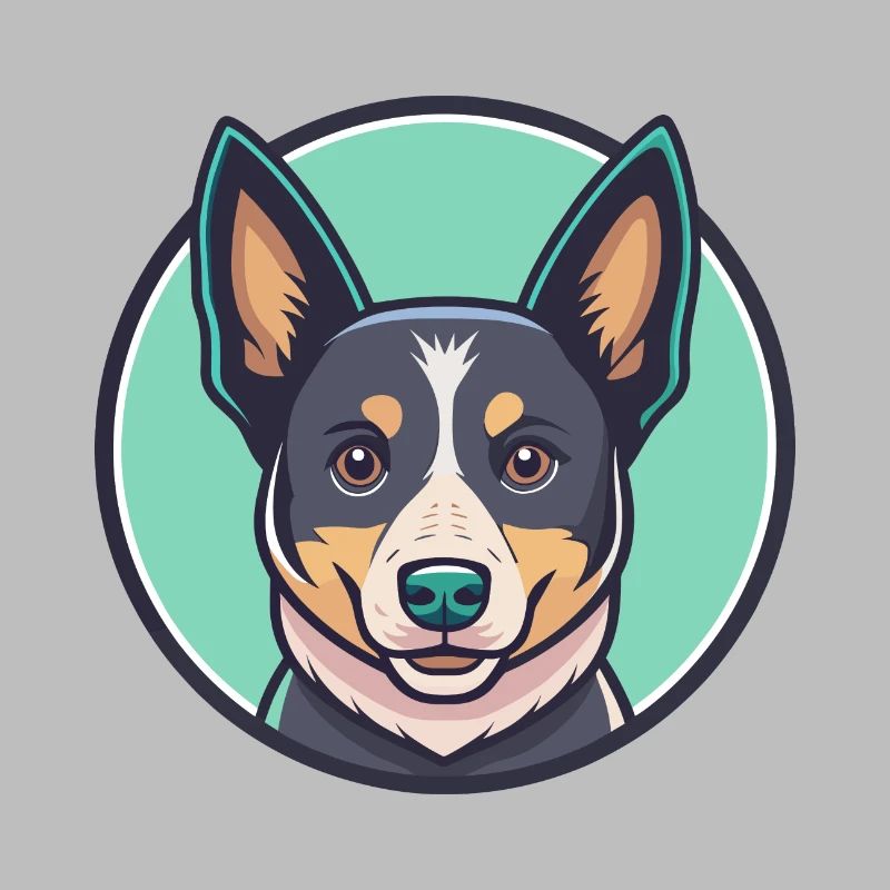 Australische Stumpy Tail Cattle Dog Rasse Karikatur