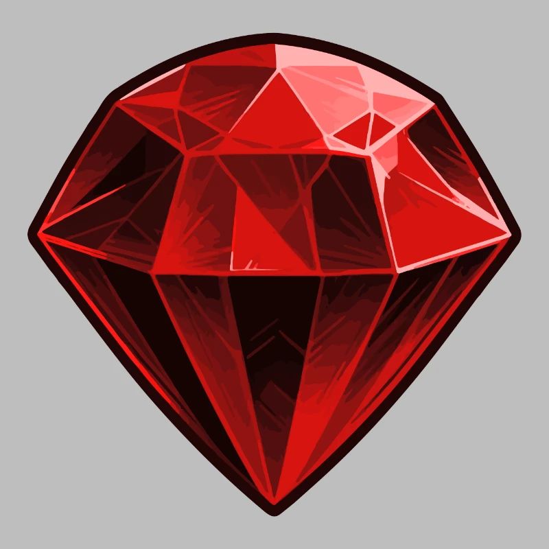 Précieuse pierre précieuse de rubis rouge