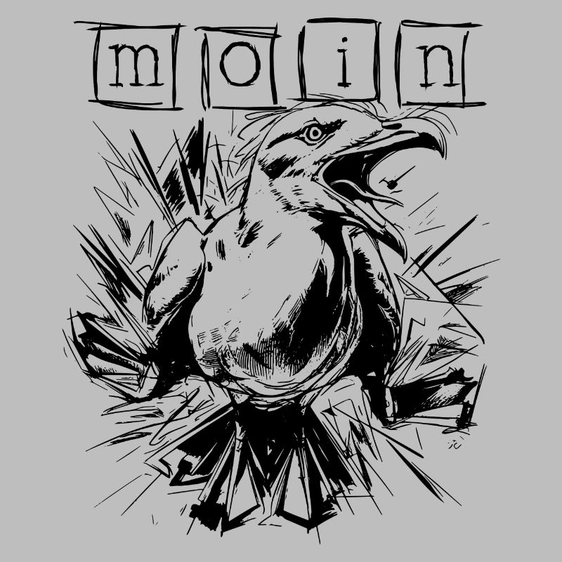 Skizzierte Moin Möwe