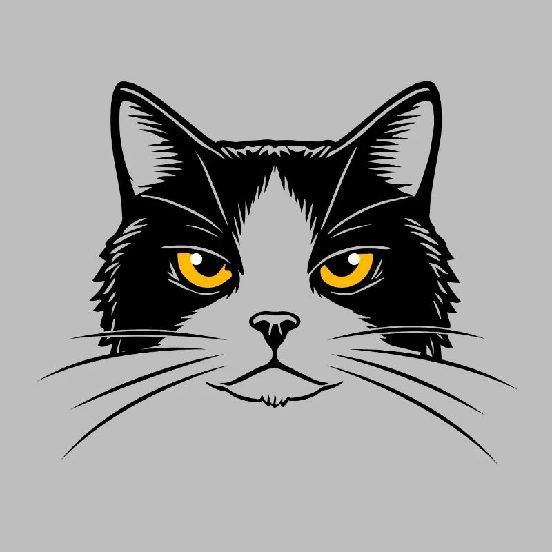 Illustration d’une tête de chat.
