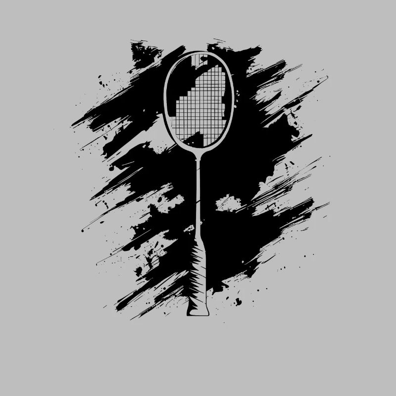 Dessin de raquette de badminton