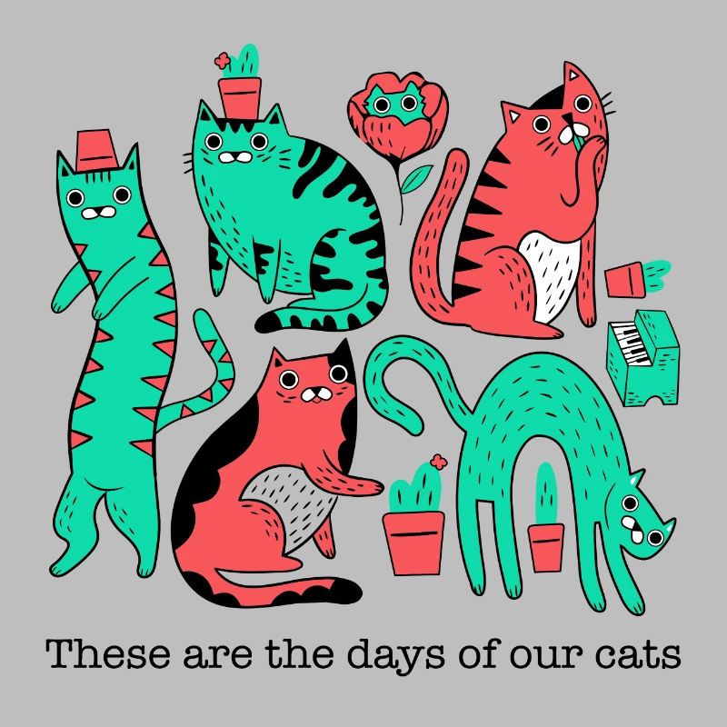 Le chaos des chats dans le style pop art