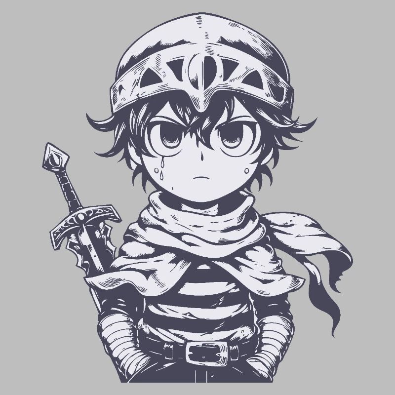 Petit chevalier de la forêt avec épée