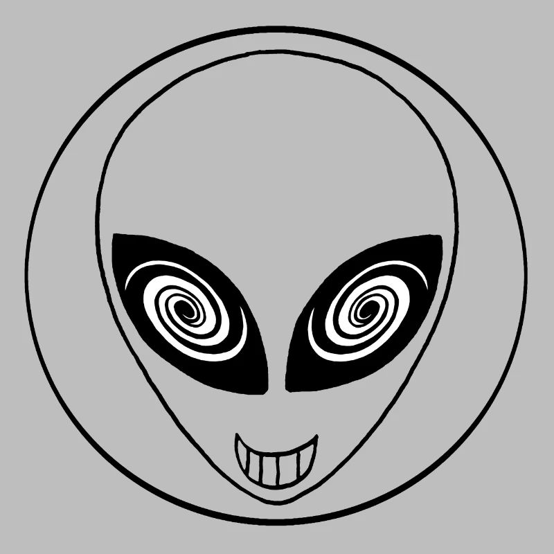 Alien and galaxy