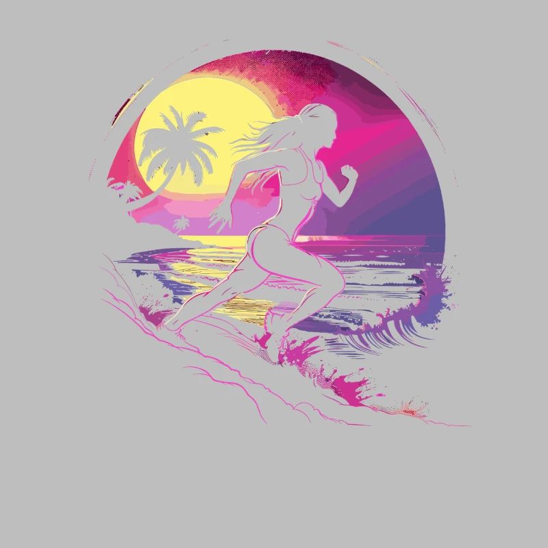 Läuferin Synthwave