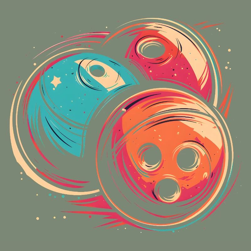 Boules de bowling Synthwave