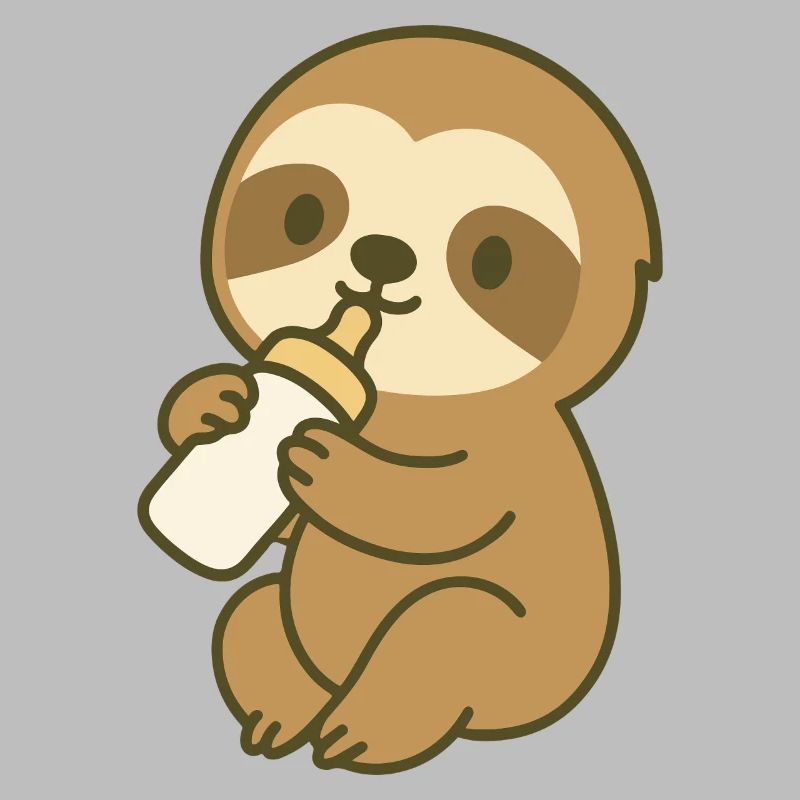 Bottle Time Sloth - Bébé paresseux avec biberon