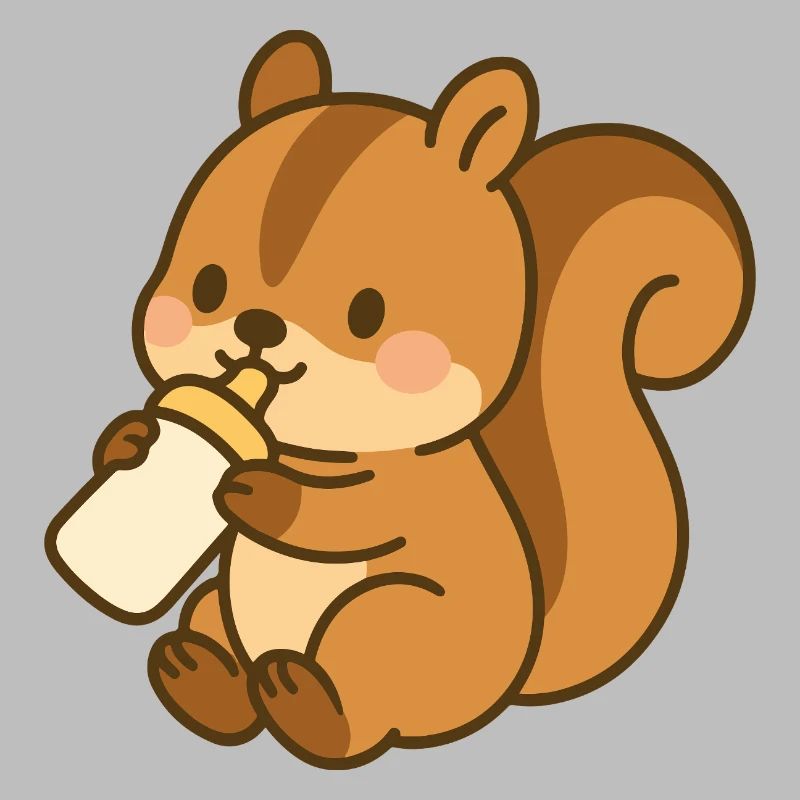 Flask Fluffy Squirrel