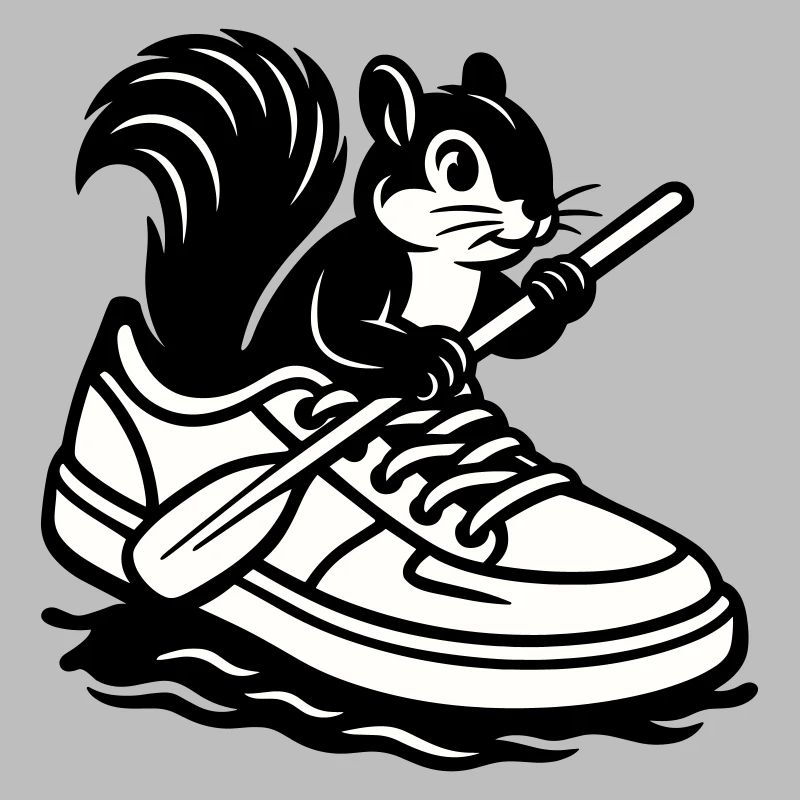 Écureuil en baskets !