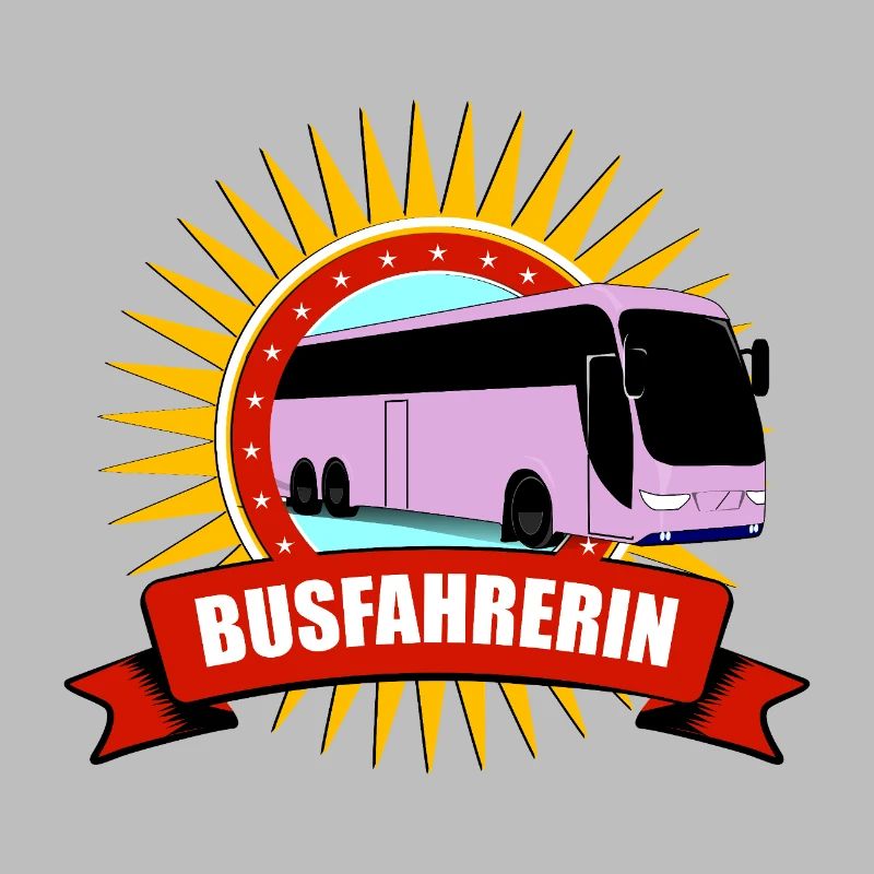 Bus Driver Silhouette Pattern