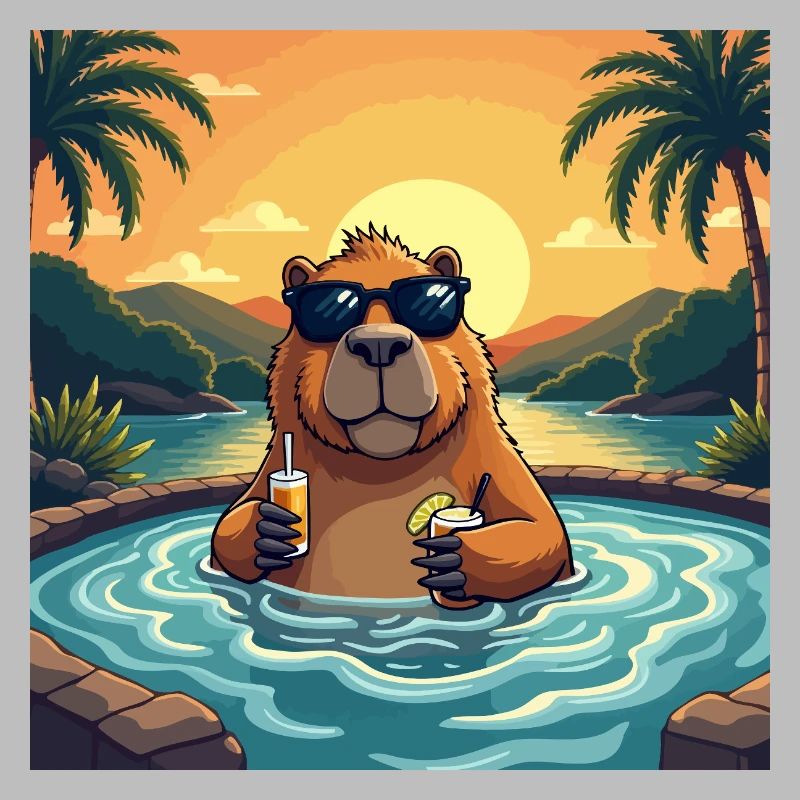 Chillbara Vibes - Capybara im Chillmodus