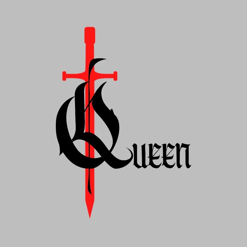 Gothic Queen Design with Sword with black text