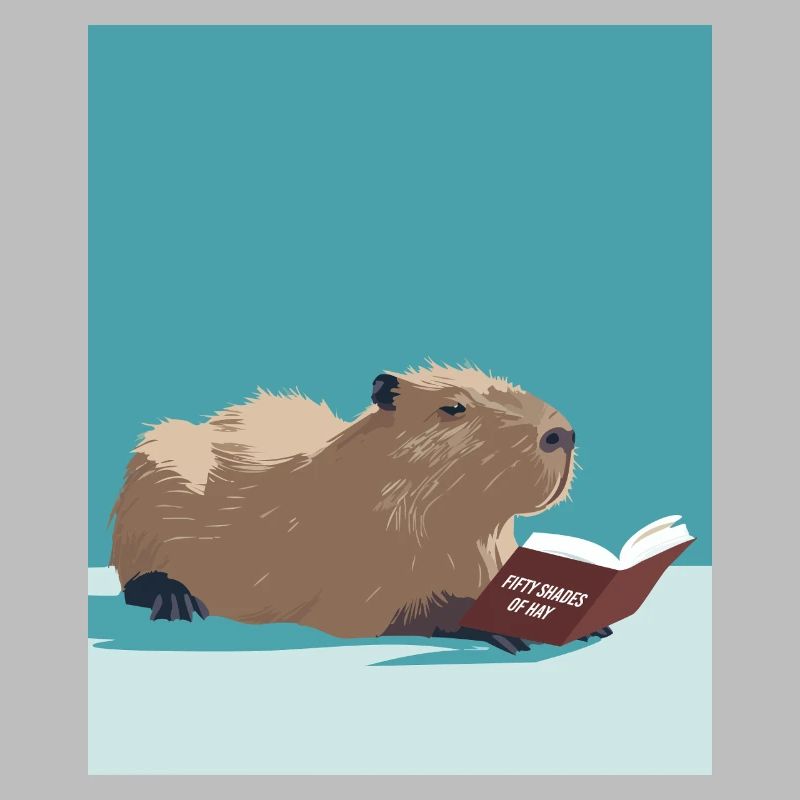 Lecture de capybara – Funny Booktok Design