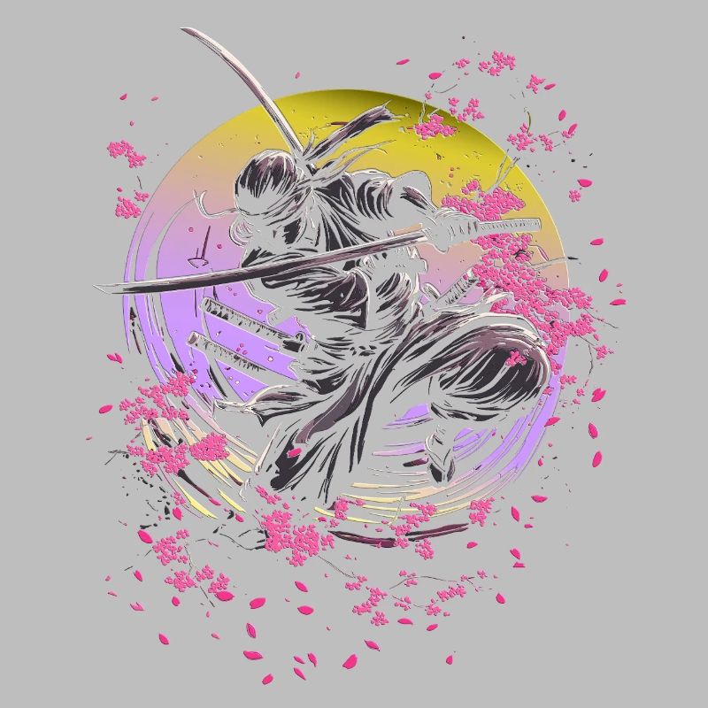 Samurai with Sakura - Japan