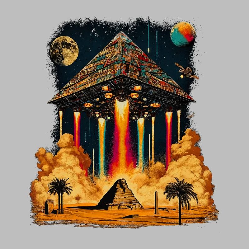Futuristic Space Pyramid Artwork