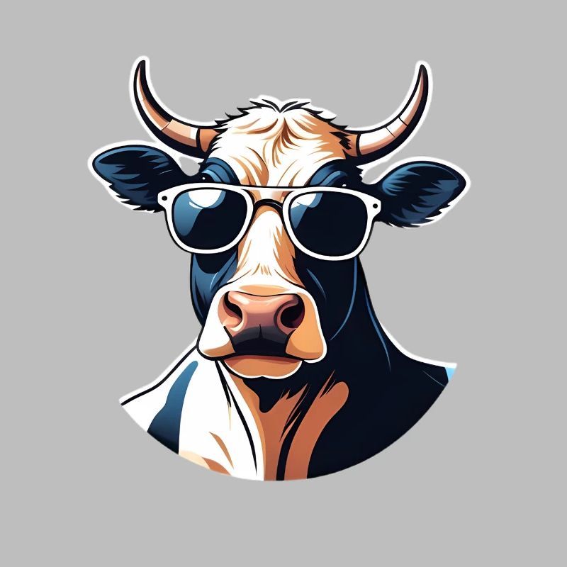 Vache décontractée avec des lunettes de soleil