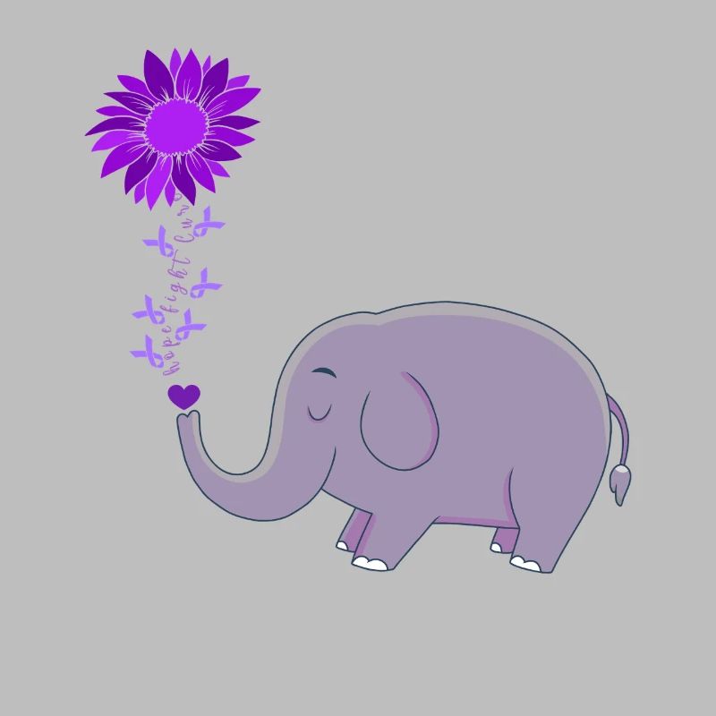 Mignon éléphant fleur magie