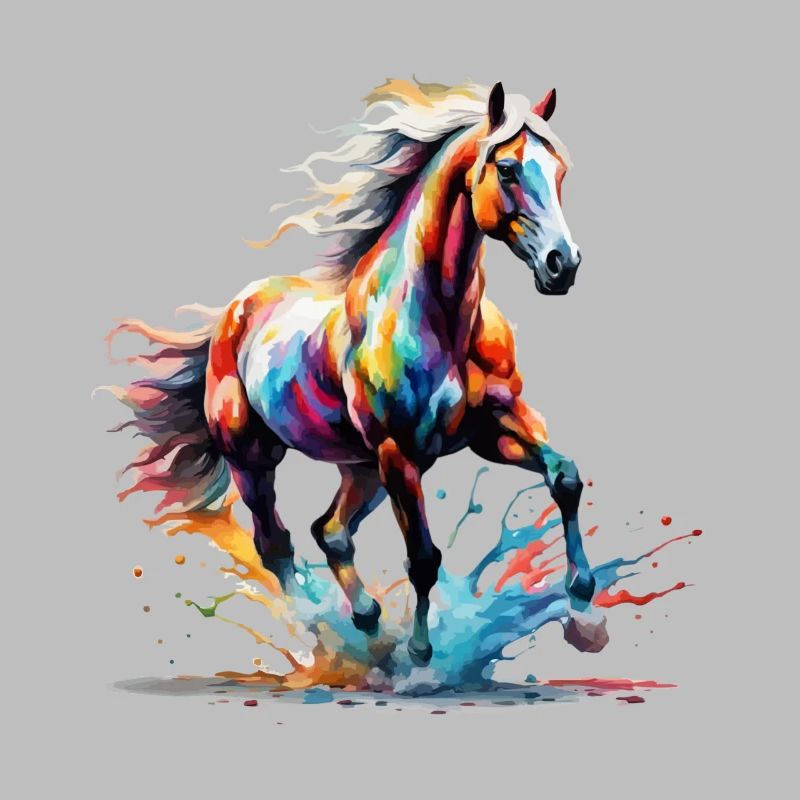 Buntes Haflinger Pferd Kunst Design