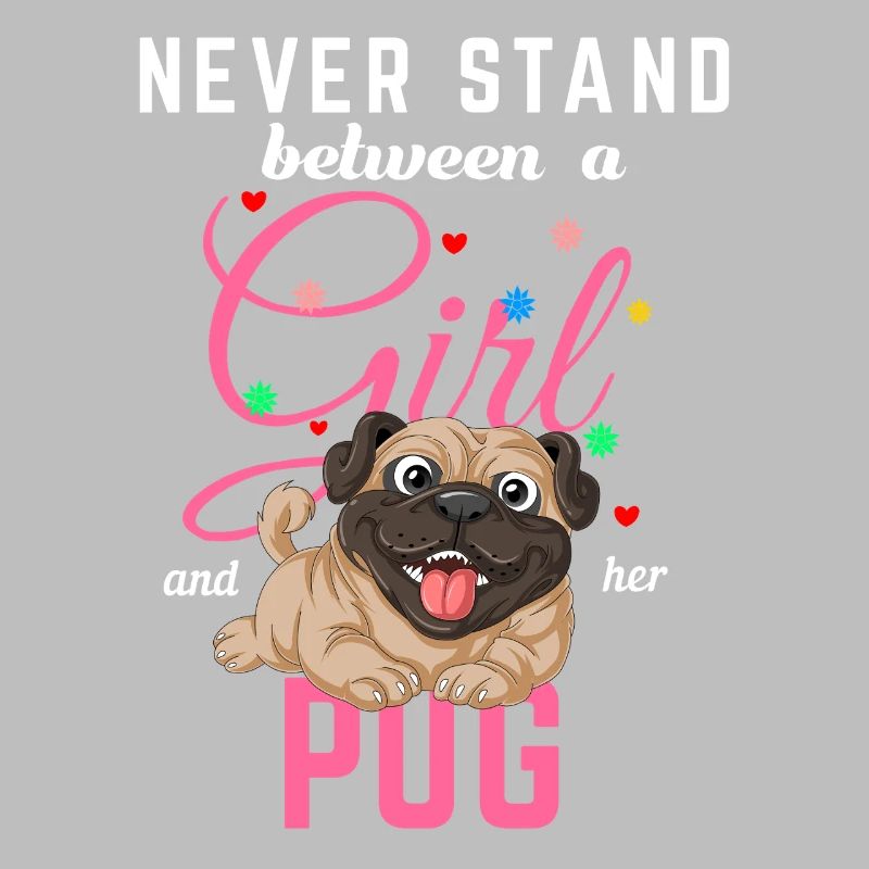 Mädchen und ihr Mops