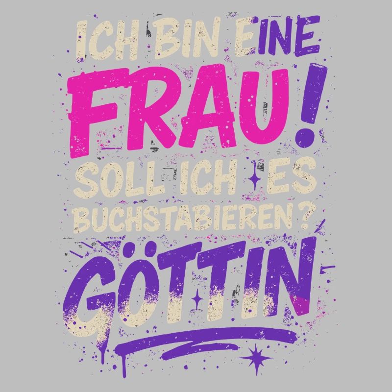 Frauenpower Spruch mit Graffiti-Design