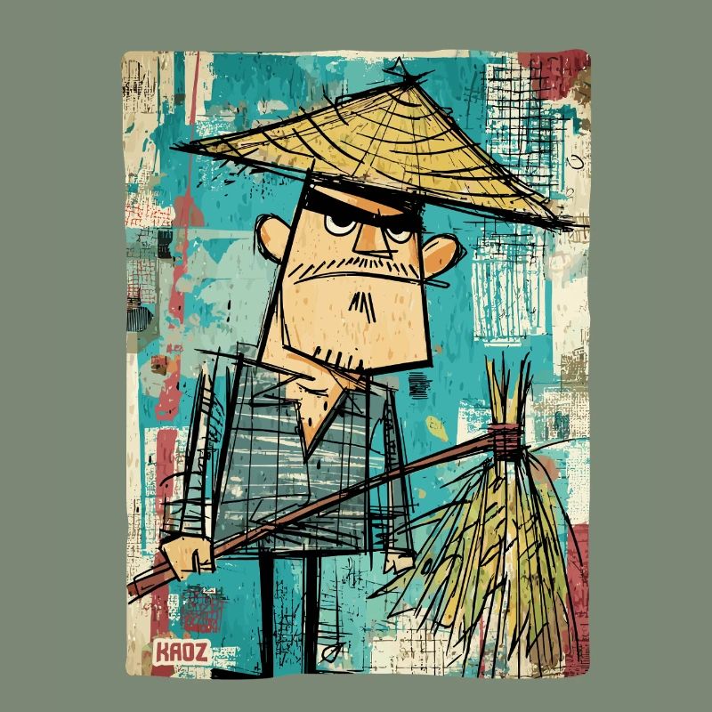 Graffiti Samurai with Broom