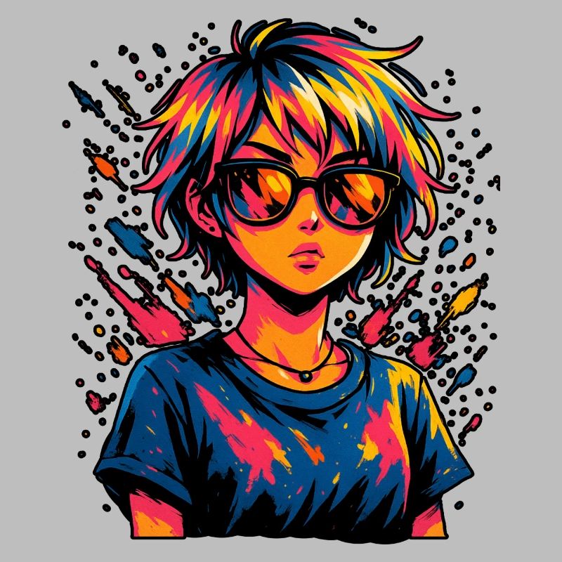 Explosion de couleurs astucieuse avec des lunettes de soleil