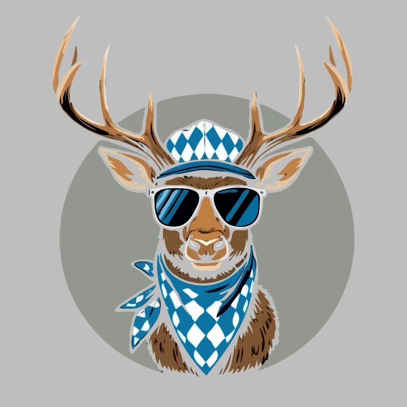 Alpen Hirsch Servus Hirschgeantler Tracht Oktober