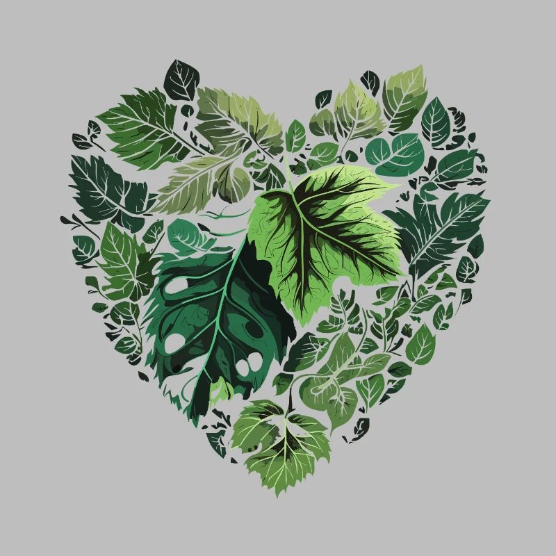 Leaf Heart Nature Pattern
