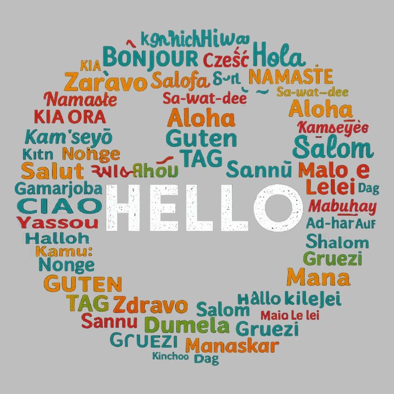 Start with Positive Hello Different World Language