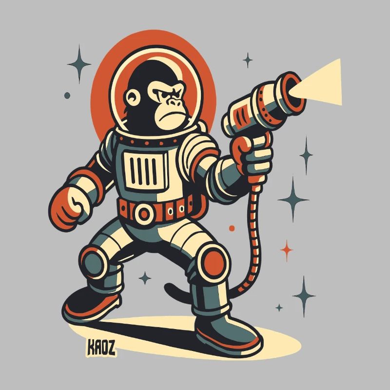 Space Monkey astronaute Blaster laser