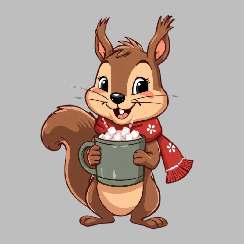 Winter Cocoa Squirrel