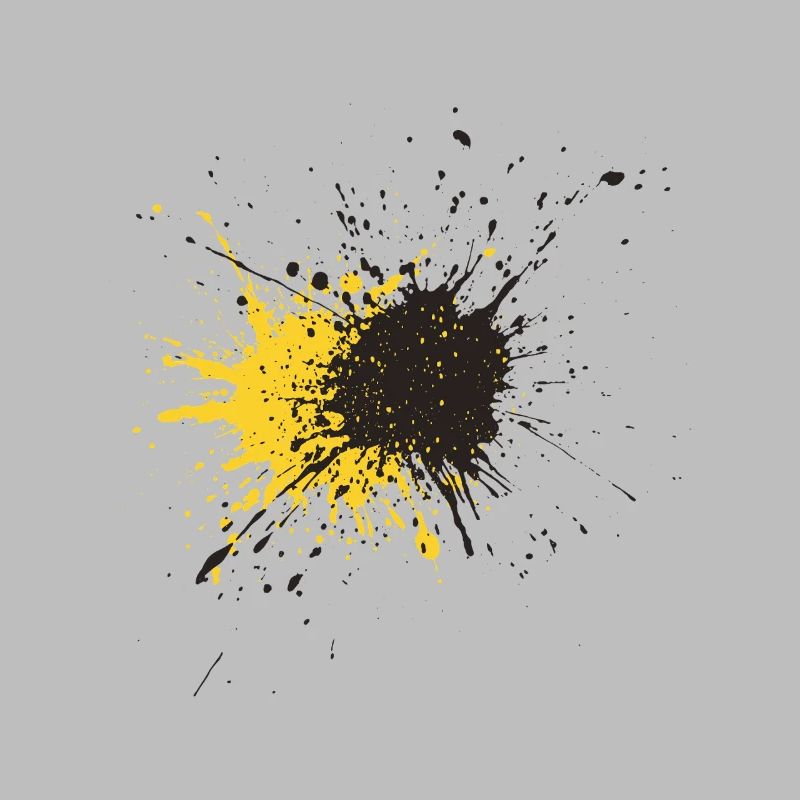 Kunstspritzer Gelb Schwarz Splash