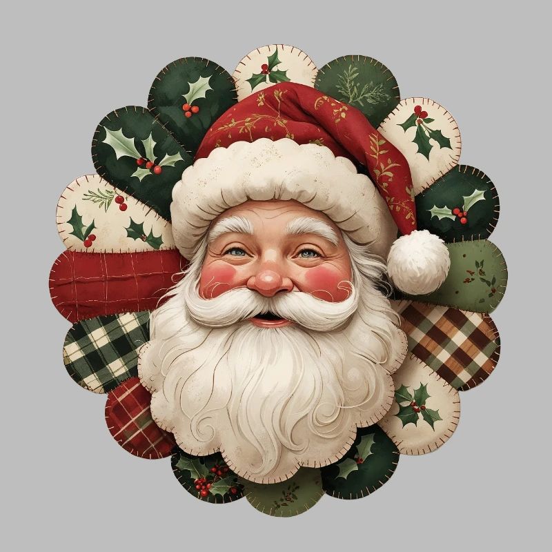 Patchwork Santa Claus Motif