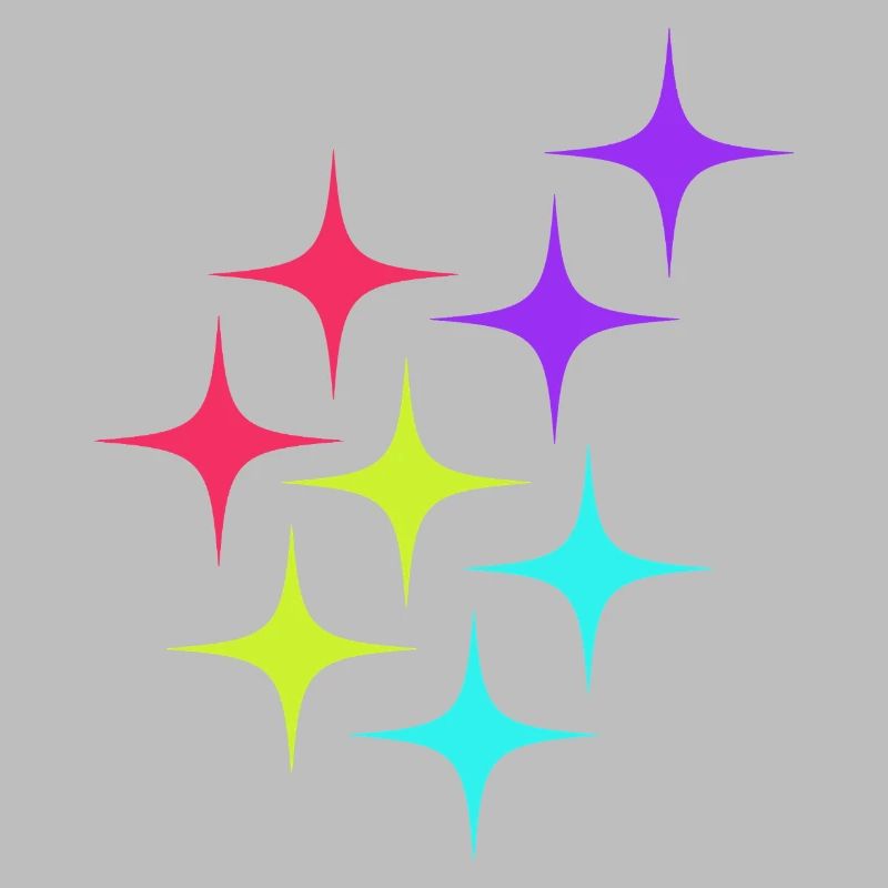 Colorful star sparkle pattern