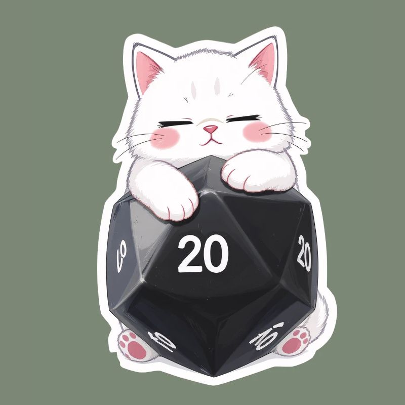 Chat endormi qui serre dans ses bras Cube W20 – Dessin animé