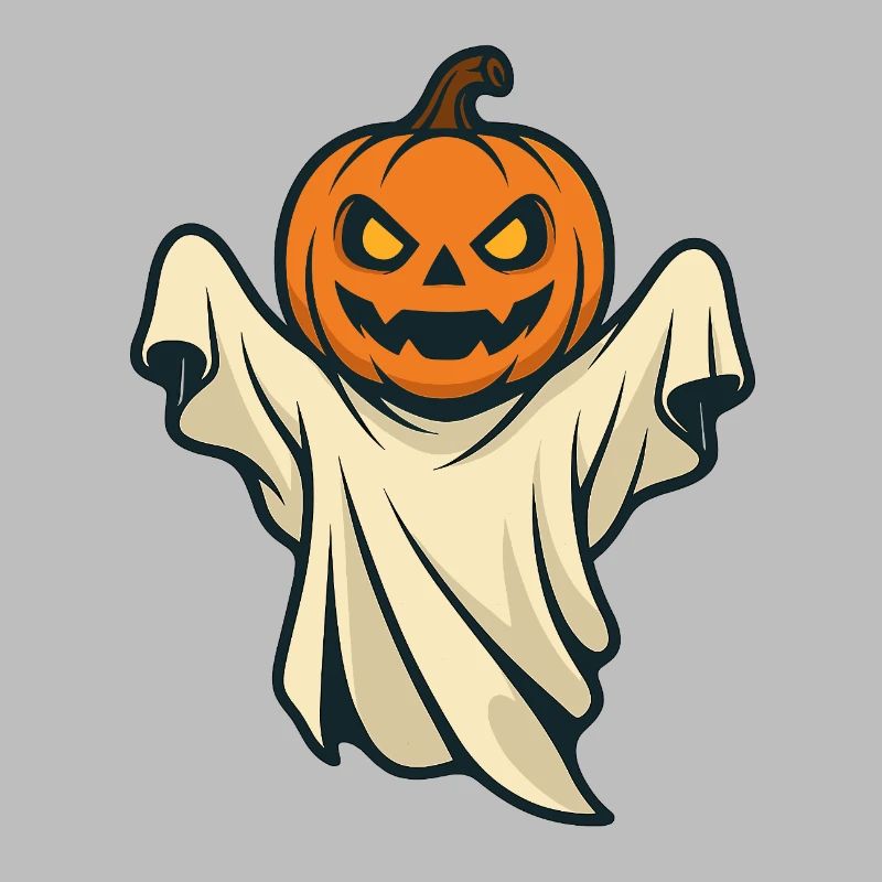 Halloween Pumpkin Ghost Spooky Design