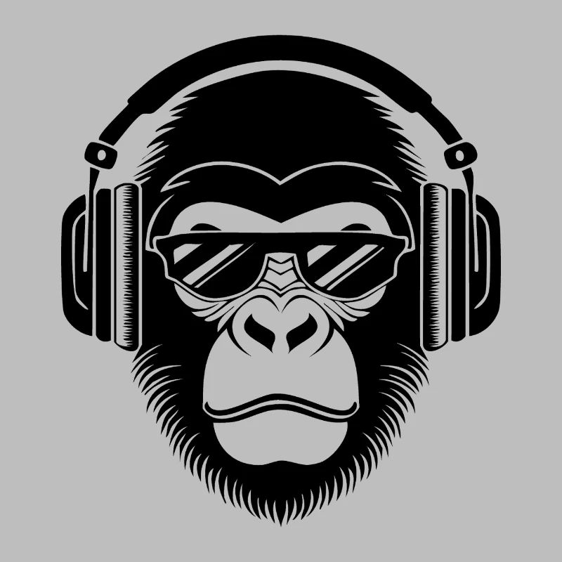 Rebellious Monkey Head DJ Grooves Underground Shirt