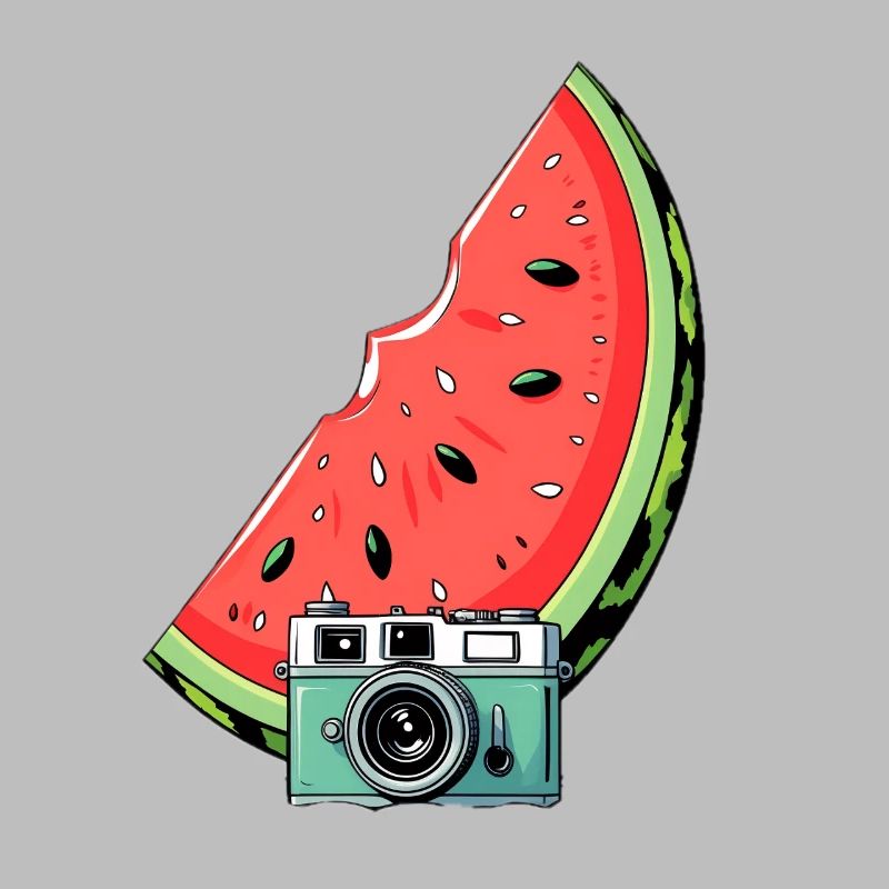 Watermelon Camera Illustration
