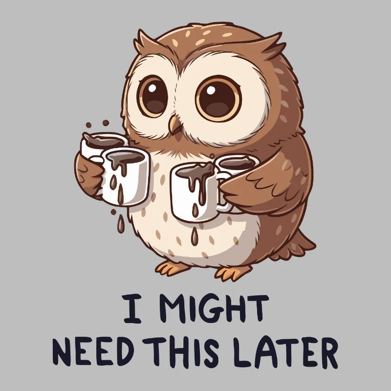 Ich brauche Kaffee später - Lustige Eule