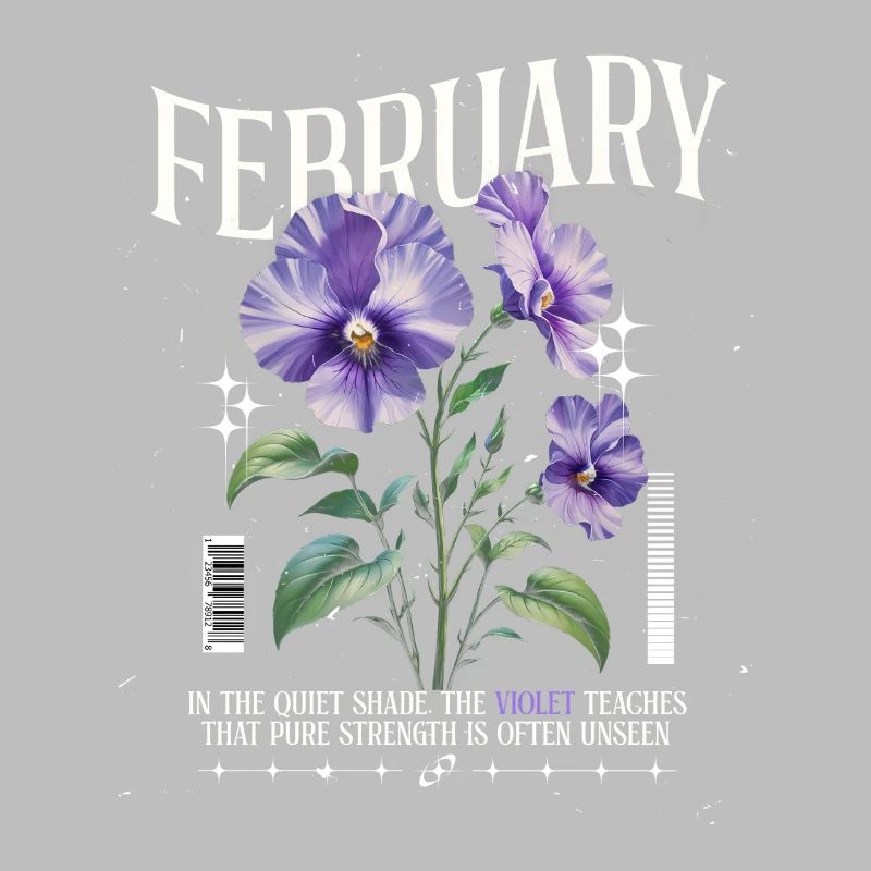 Février Violette Naissance Fleur