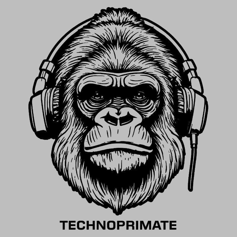 Techno Primate Kopfhörer Ape Art #5 Schwarz