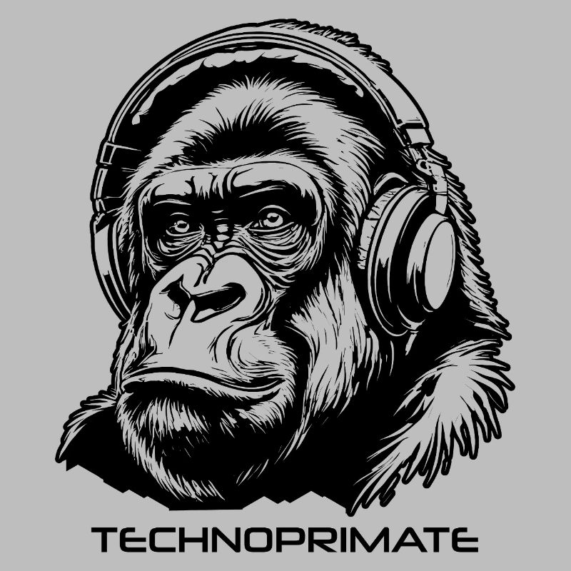 Techno Primate Kopfhörer Ape Art #3 Schwarz