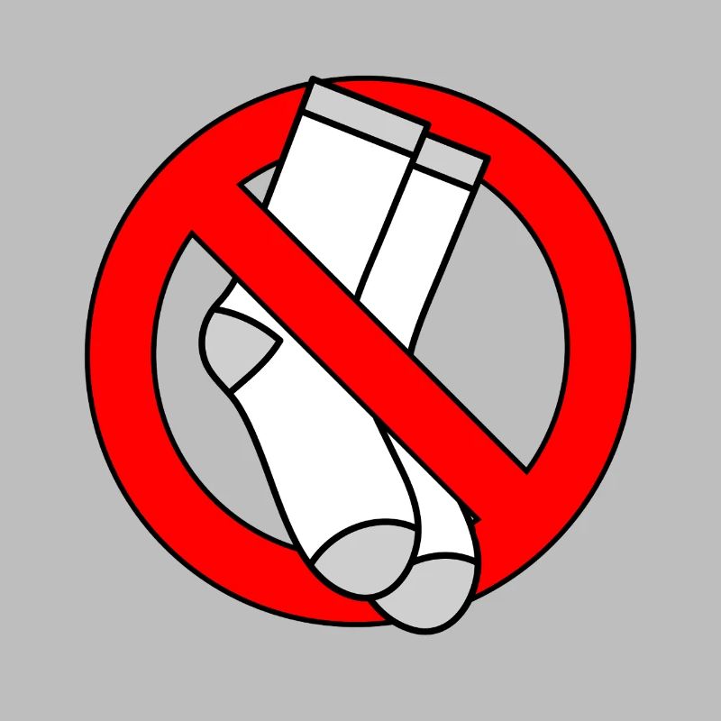 No socks allowed shield feet