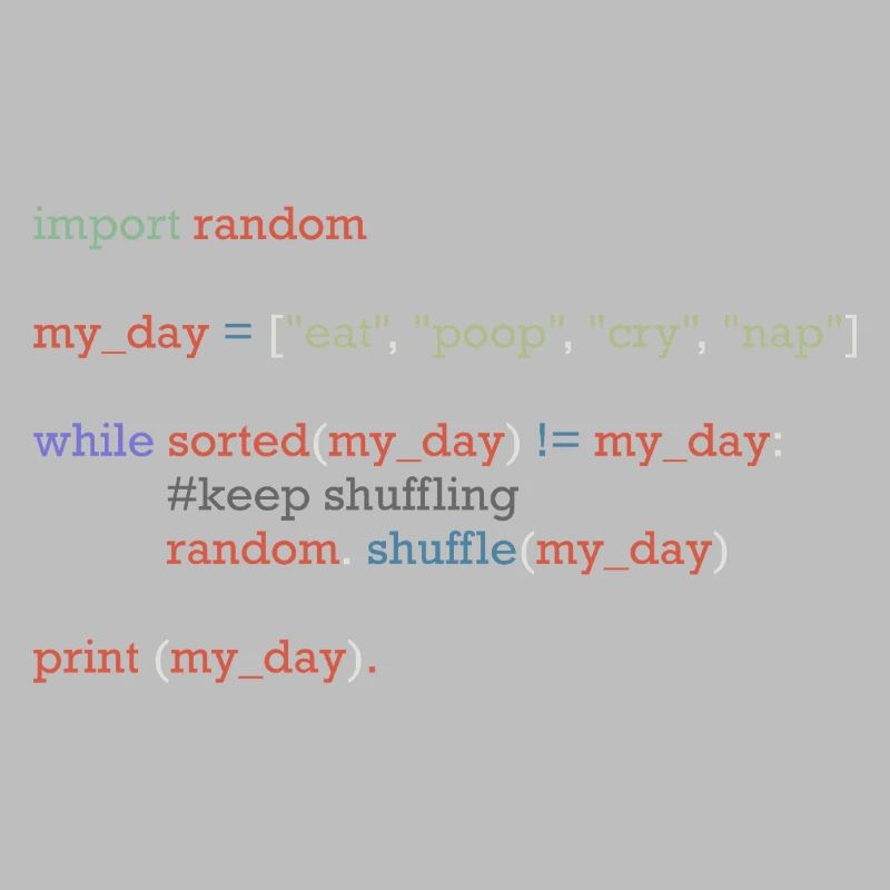Lustiger Python-Code über den Alltag, Baby