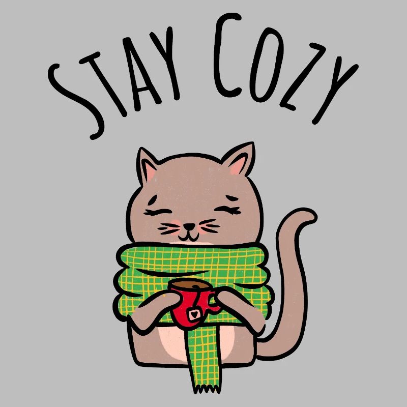 Chaton câlin avec écharpe verte Pull de Noël