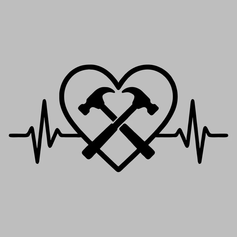 Crossed Hammers Heart Artisan Tool