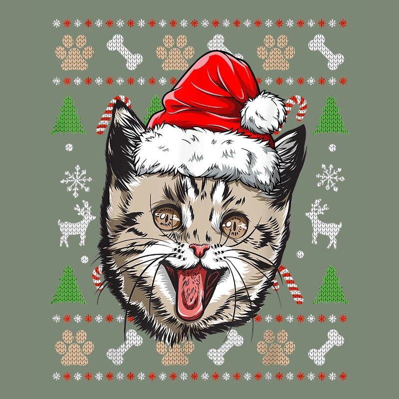 Hässlicher Weihnachtspullover Niedliche Katze Glückliche Geschenkidee