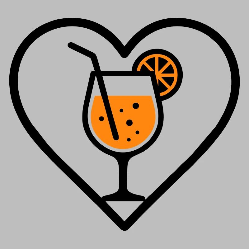 Spritz Heart Cocktail Boisson d’été à l’orange