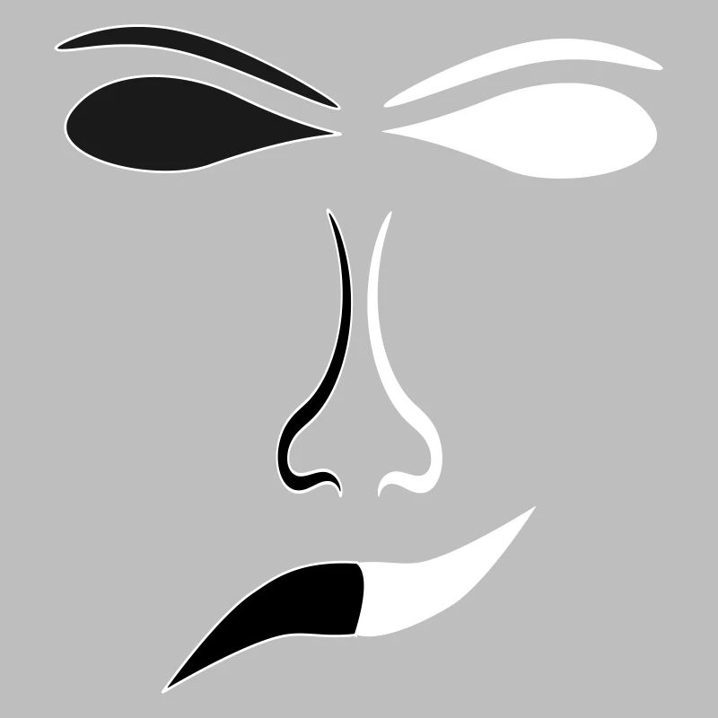 Masque de contraste abstrait pour les lignes du visage
