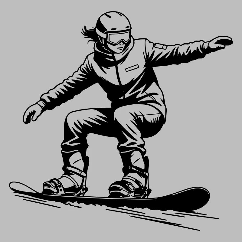Cooler Snowboarder - Snowboard Grafik